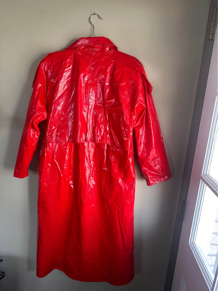 Vintage 80s Kenn Sporn Wippette Vinyl Raincoat