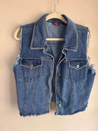 Vintage Agapo Embroidered Denim Vest