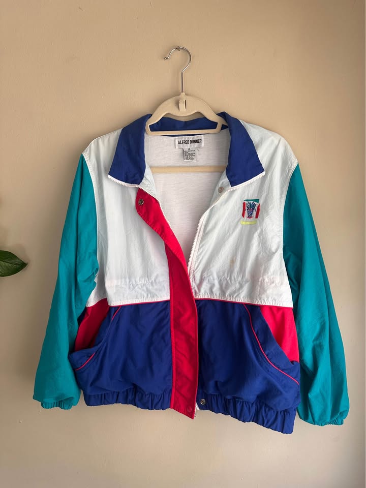 Vintage Alfred Dunner Colorblock Windbreaker