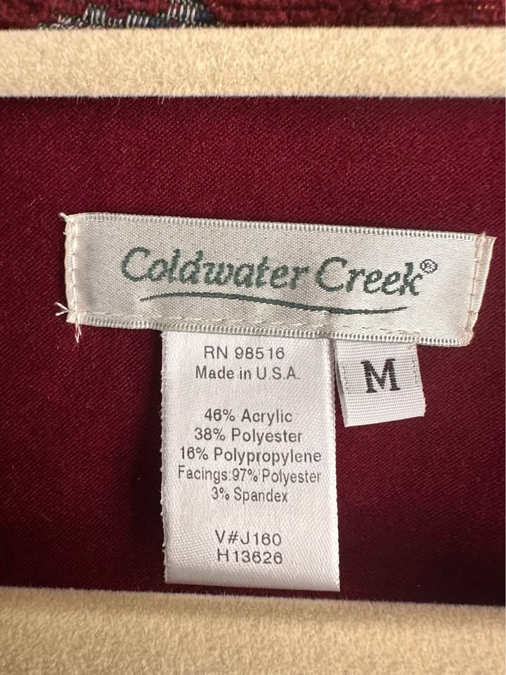 Vintage Coldwater Creek Floral Tapestry Jacket