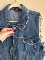 Vintage Agapo Embroidered Denim Vest