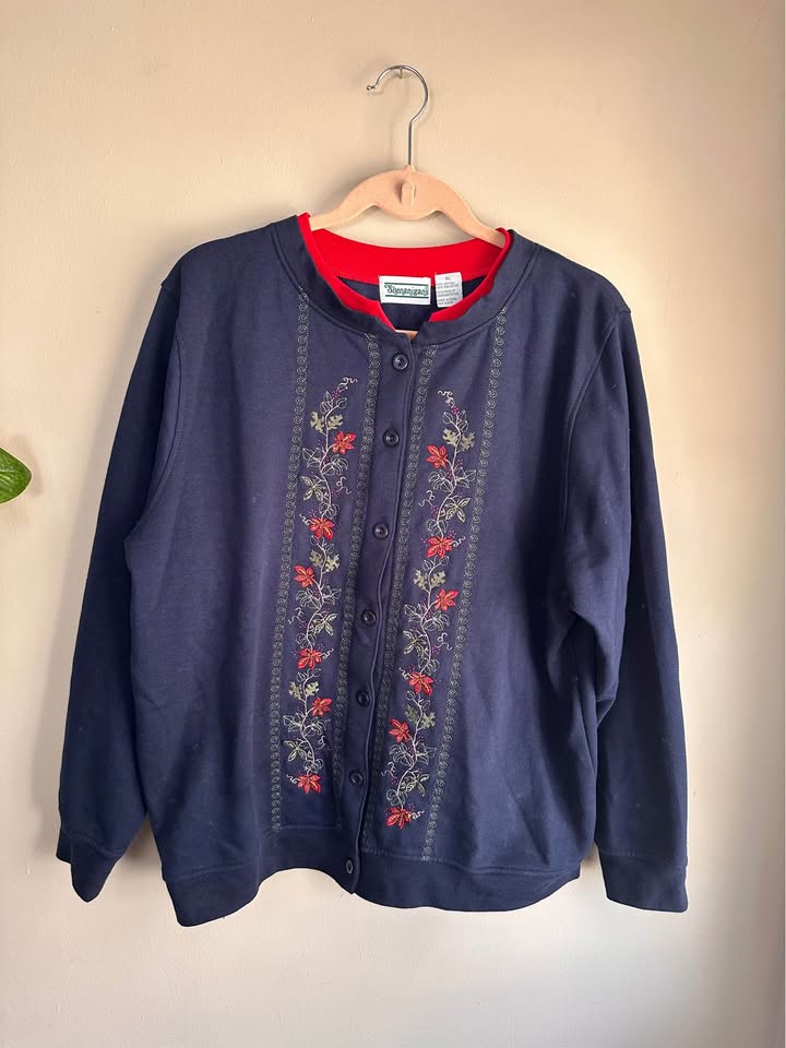 Shenanigans Floral Embroidered Cardigan