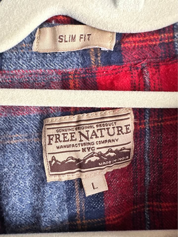 Free Nature NYC Plaid Flannel Shirt