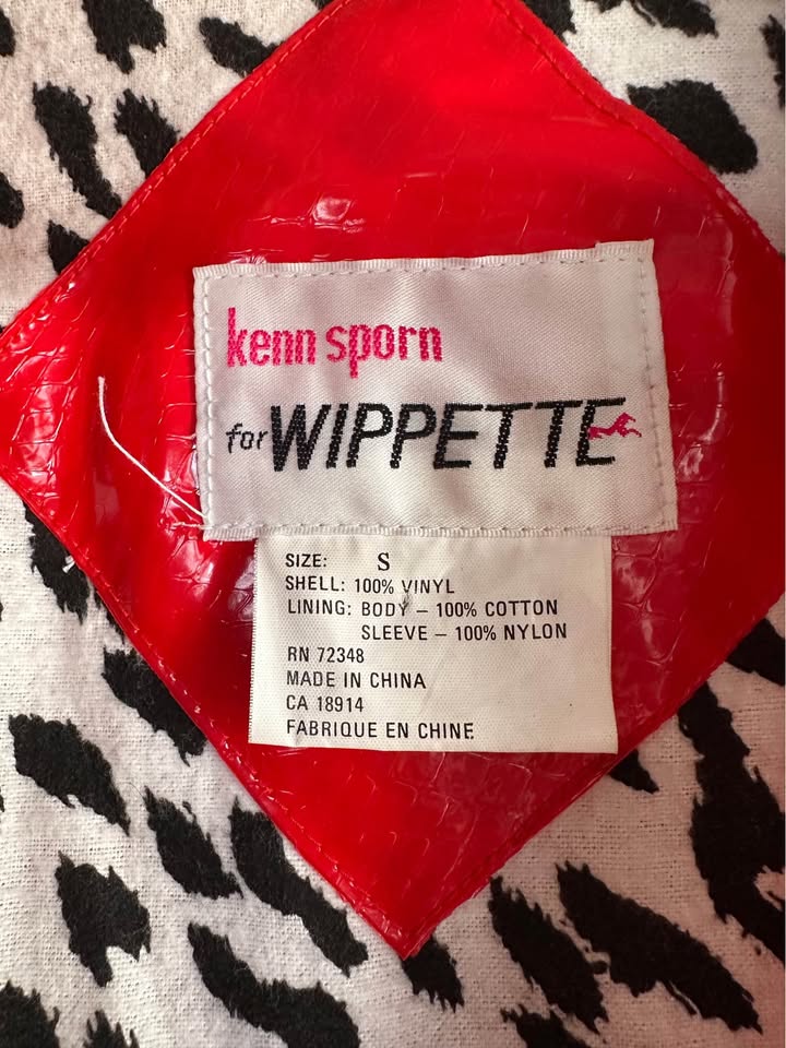 Vintage 80s Kenn Sporn Wippette Vinyl Raincoat