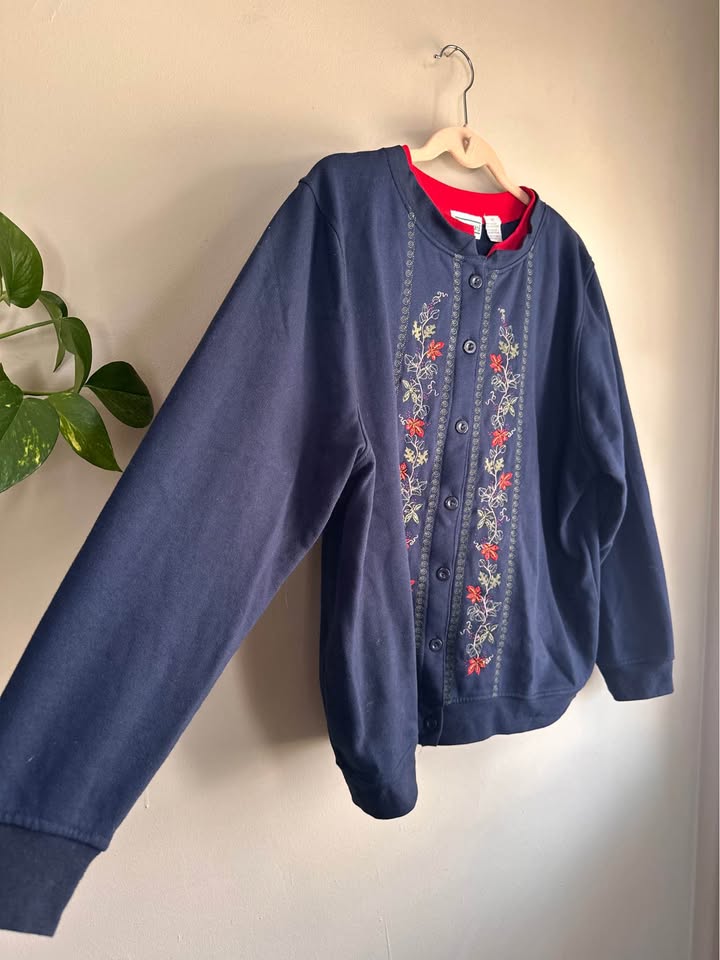 Shenanigans Floral Embroidered Cardigan