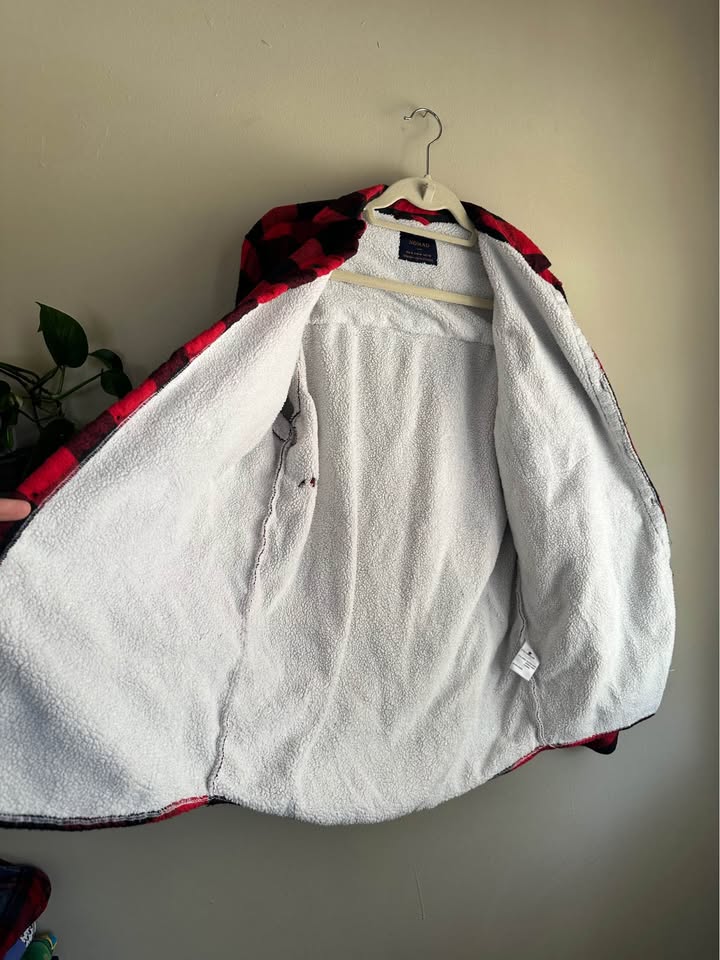 Buffalo Plaid Sherpa-Lined Flannel Jacket