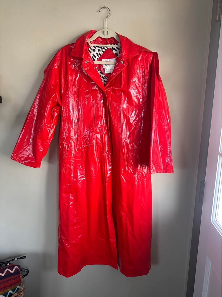 Vintage 80s Kenn Sporn Wippette Vinyl Raincoat