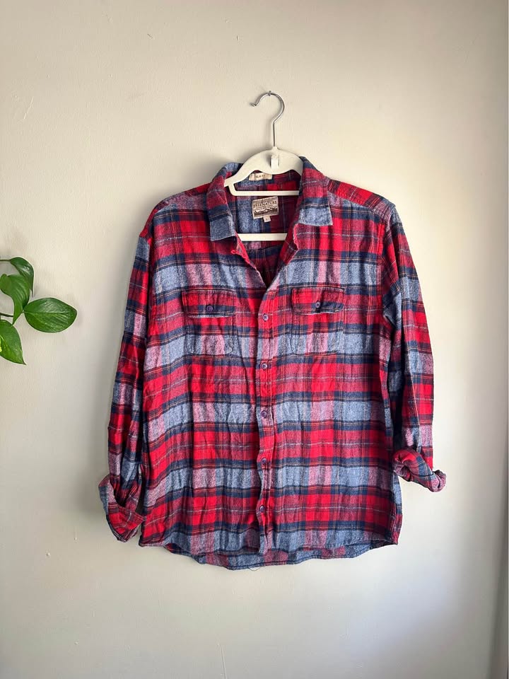 Free Nature NYC Plaid Flannel Shirt