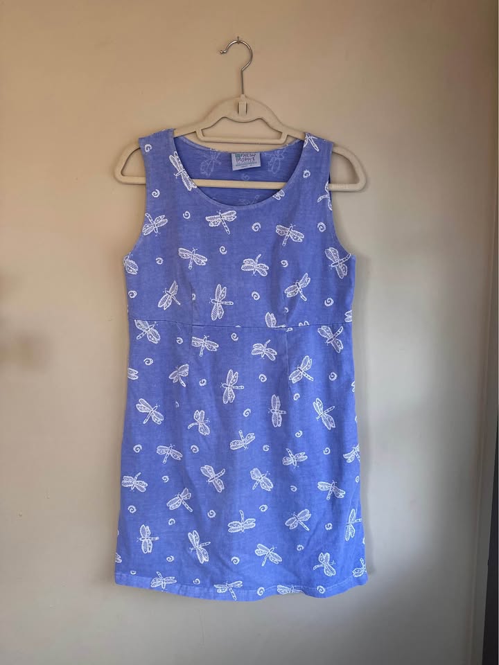 Vintage 90s Fresh Produce Dragonfly Dress
