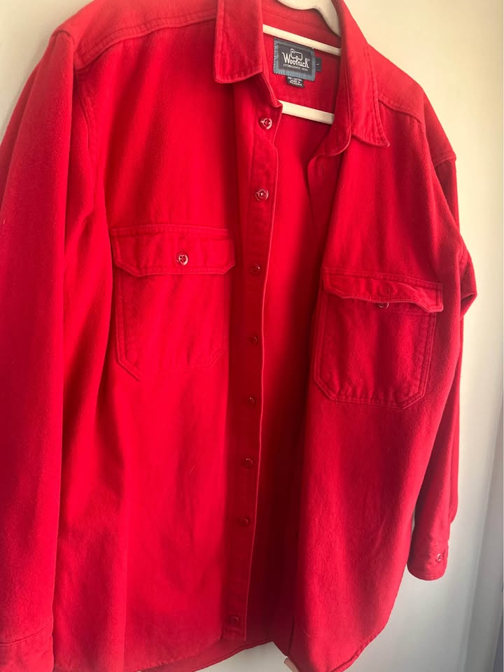 Bright Red Woolrich Cotton Flannel