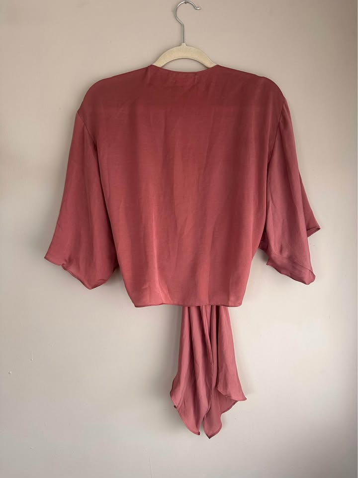 Cropped Front-Tie Shawl
