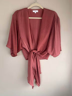 Cropped Front-Tie Shawl
