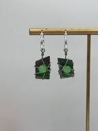 Green Seaglass earrings
