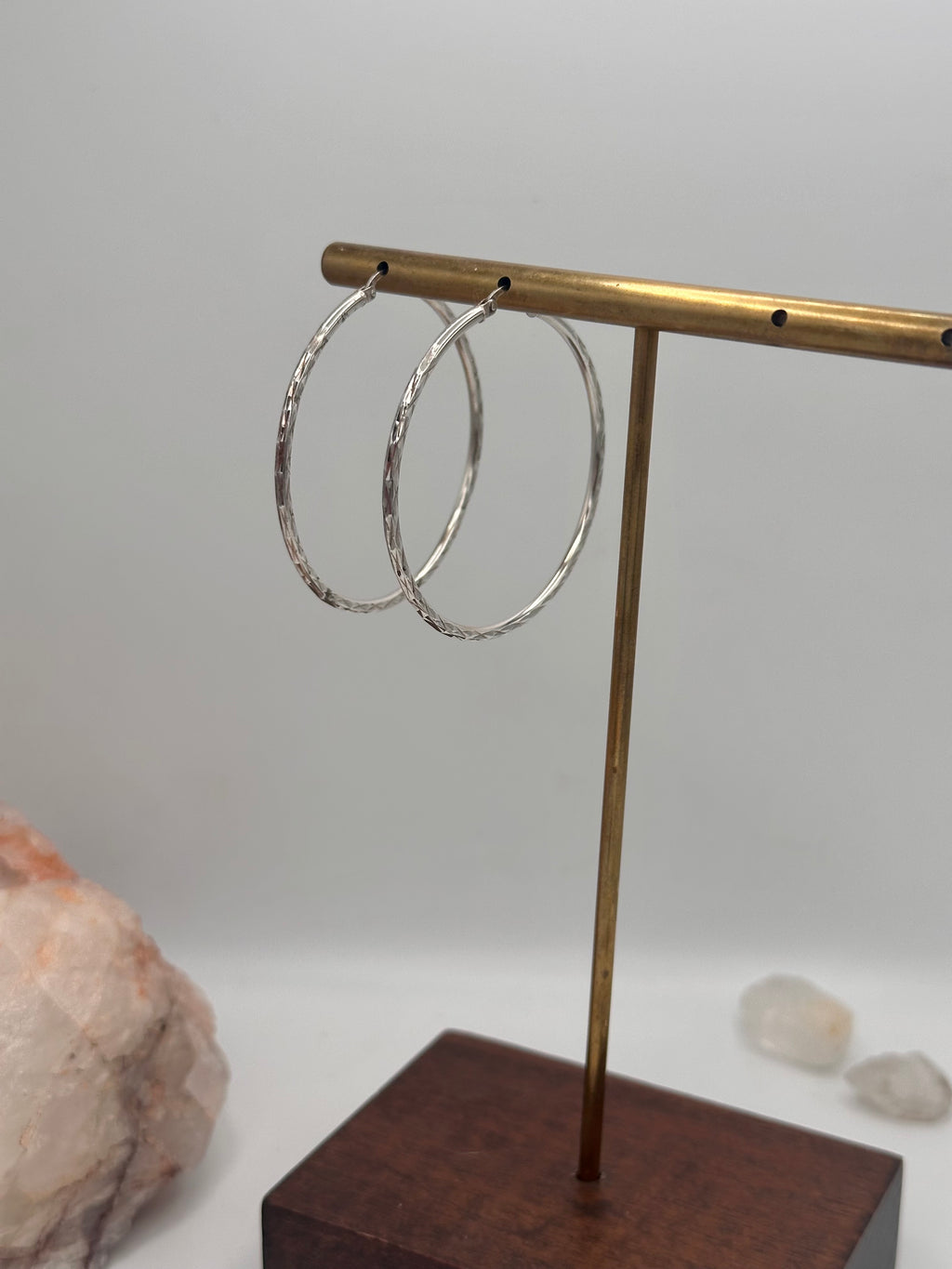 Vintage hammered hoops