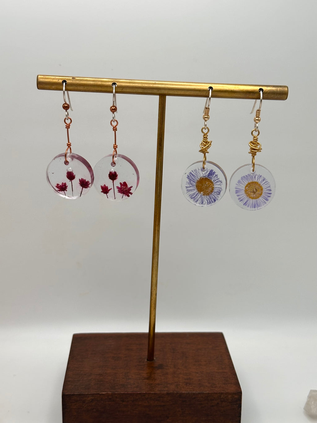 Natural Flowers in Resin earrings
