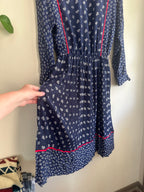 Vintage California Girl 70s/80s Navy Floral Dress