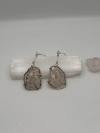 Montana moss agate slices earrings