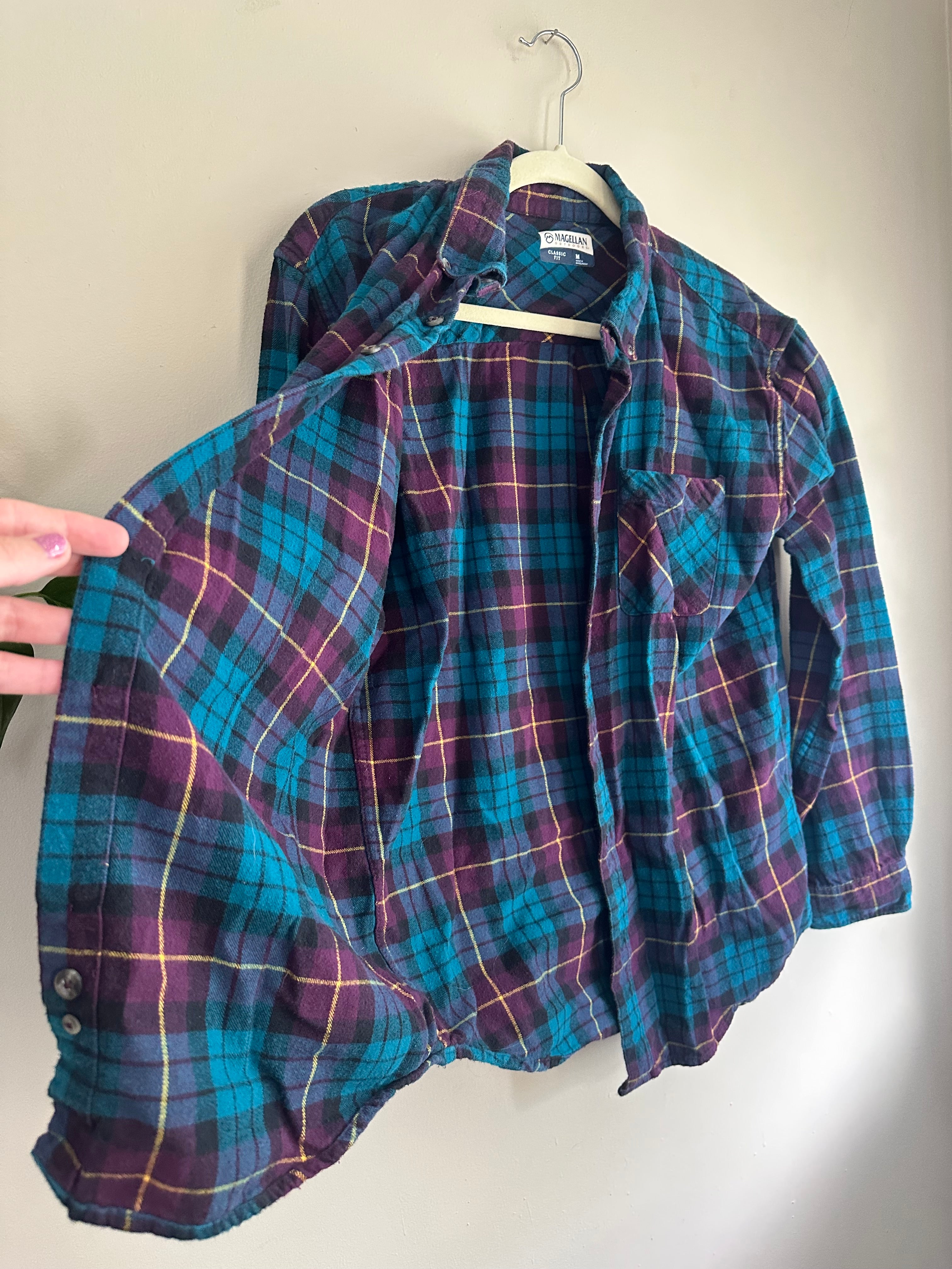 Purple + Blue Plaid Flannel