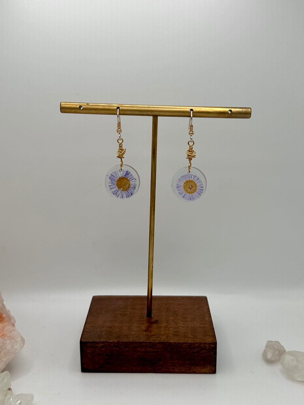 Natural Flowers in Resin earrings