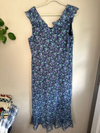 Blue + Purple 90s Floral Dress