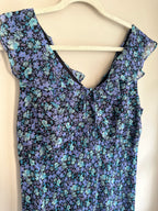 Blue + Purple 90s Floral Dress