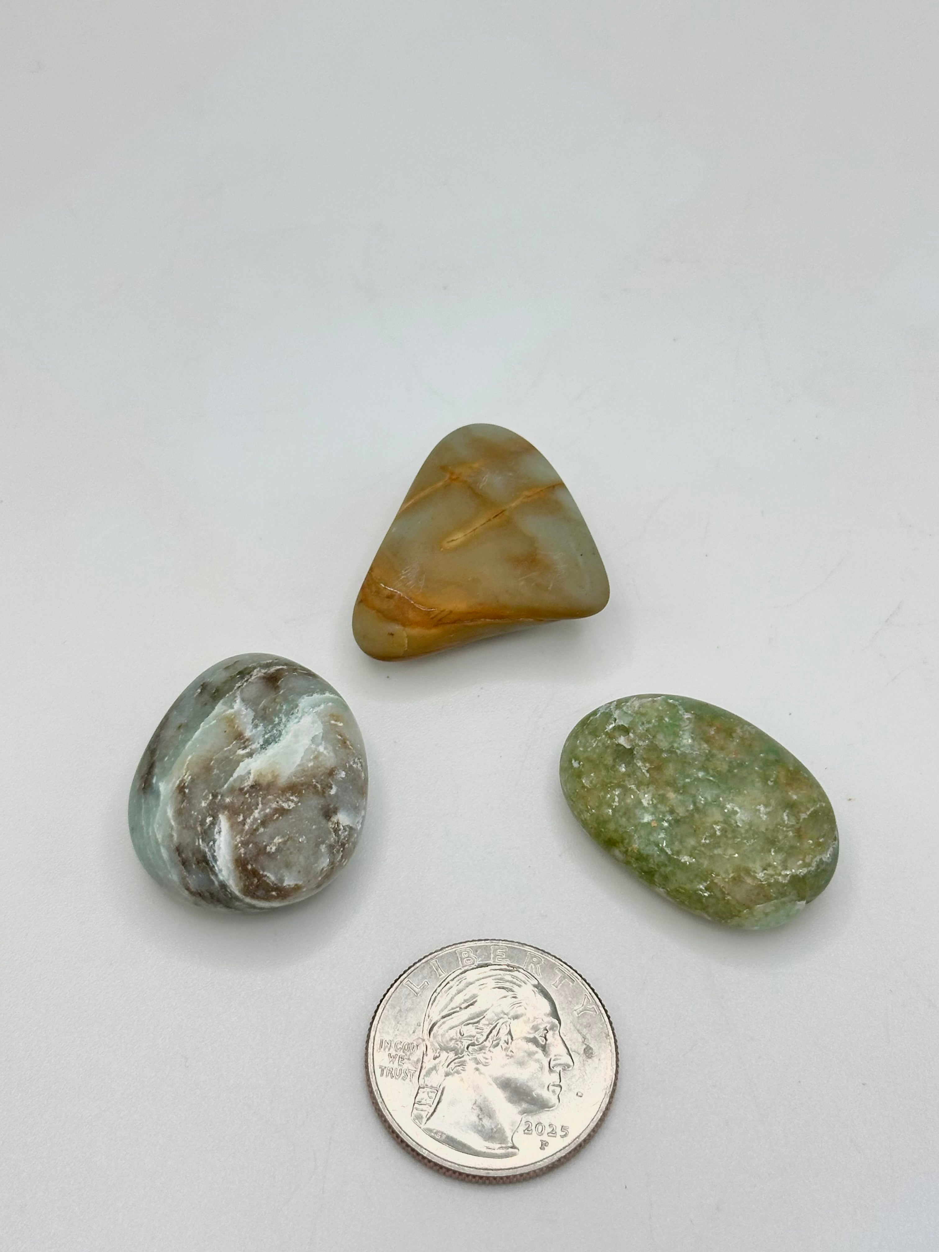 Blue-green tumbled lot