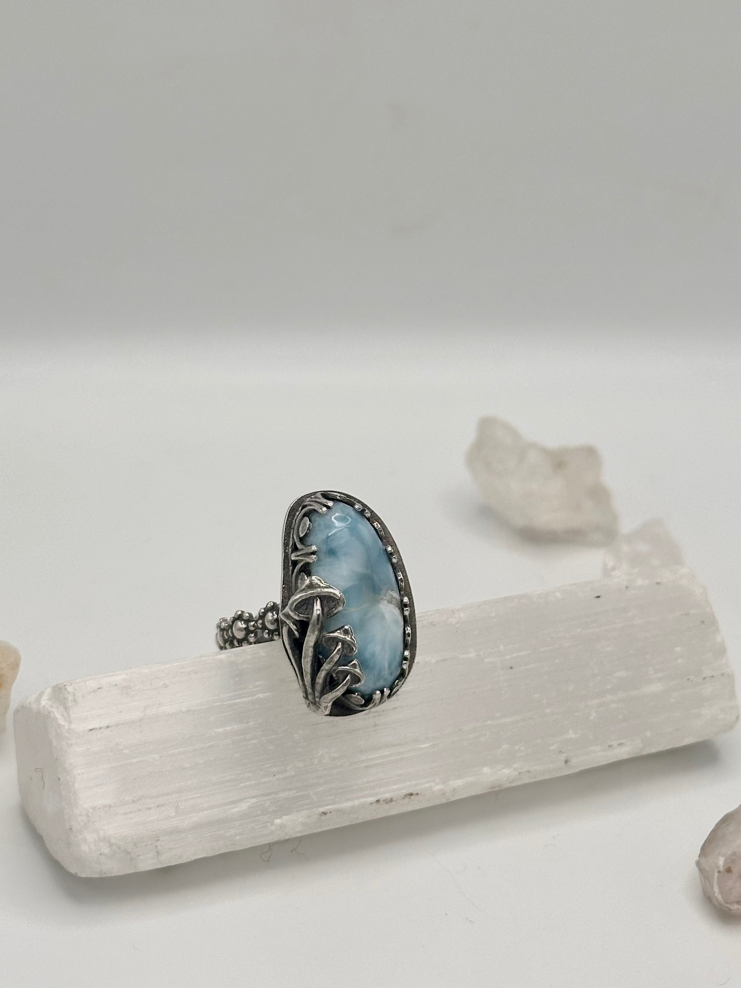 Larimar Mushroom ring