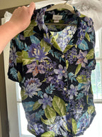 Vintage Sheer Floral + Shell Shirt