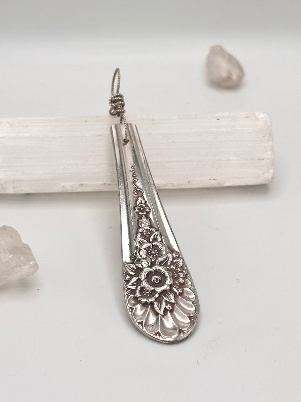 Vintage floral spoon necklace pendant
