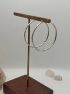Vintage hammered hoops