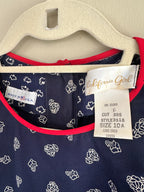 Vintage California Girl 70s/80s Navy Floral Dress