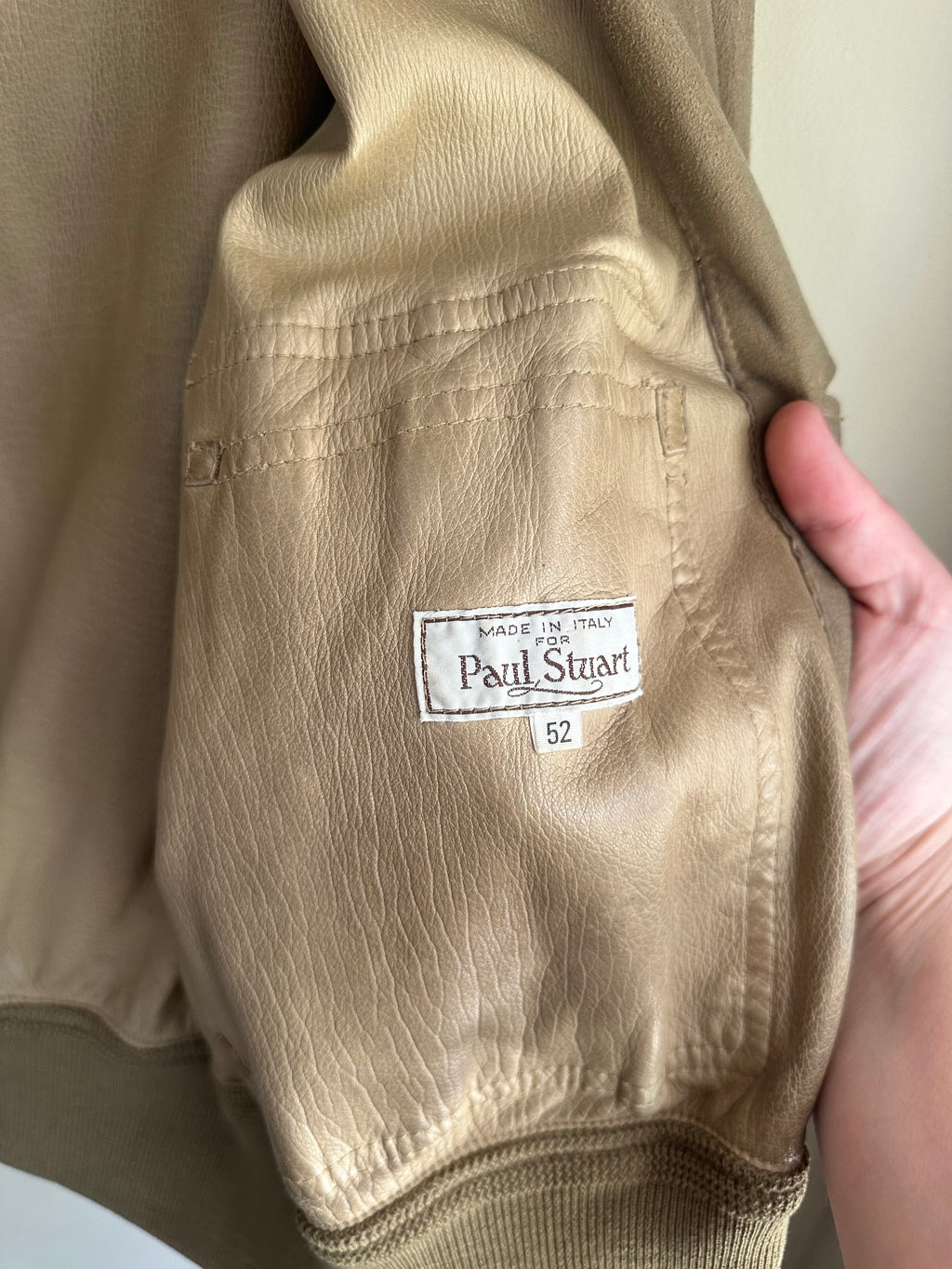 Vintage Paul Stuart Leather Bomber