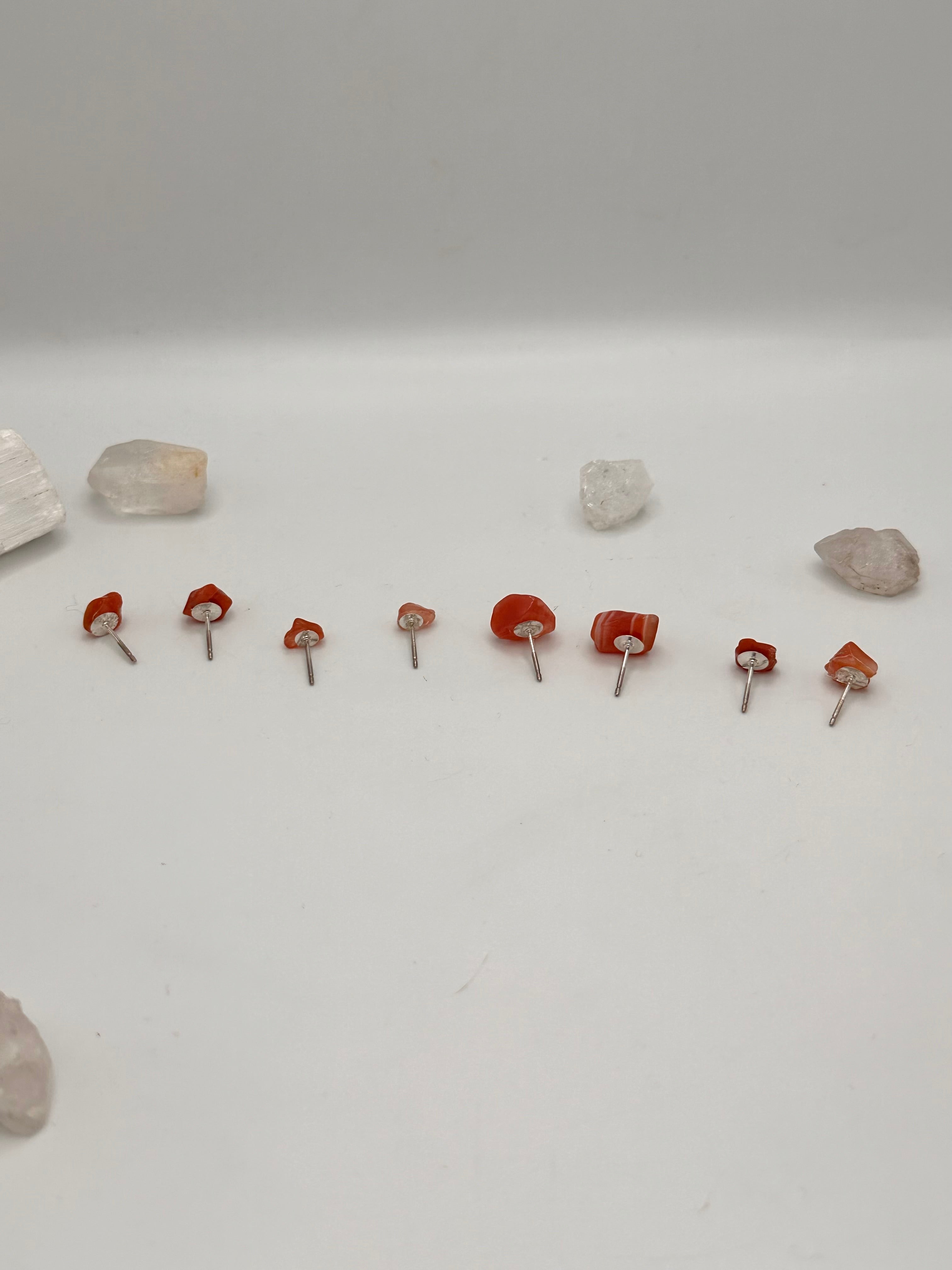 Red Agate studs