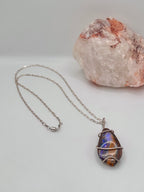 Wire-wrapped Australian Opal necklace