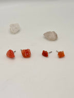 Red Agate studs