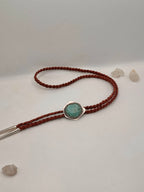 Turquoise and Leather Bolo Tie