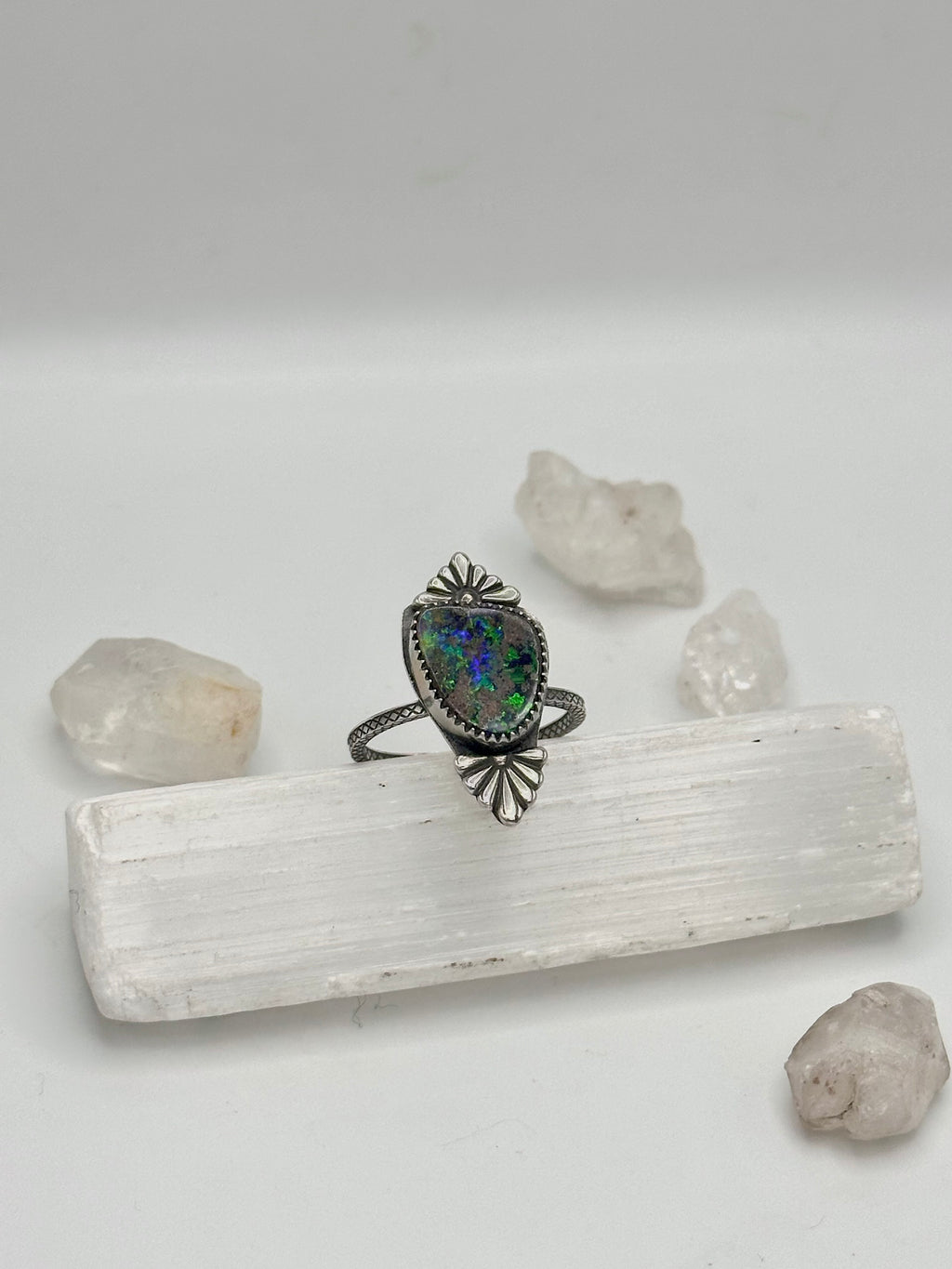 Australian Boulder Opal ring