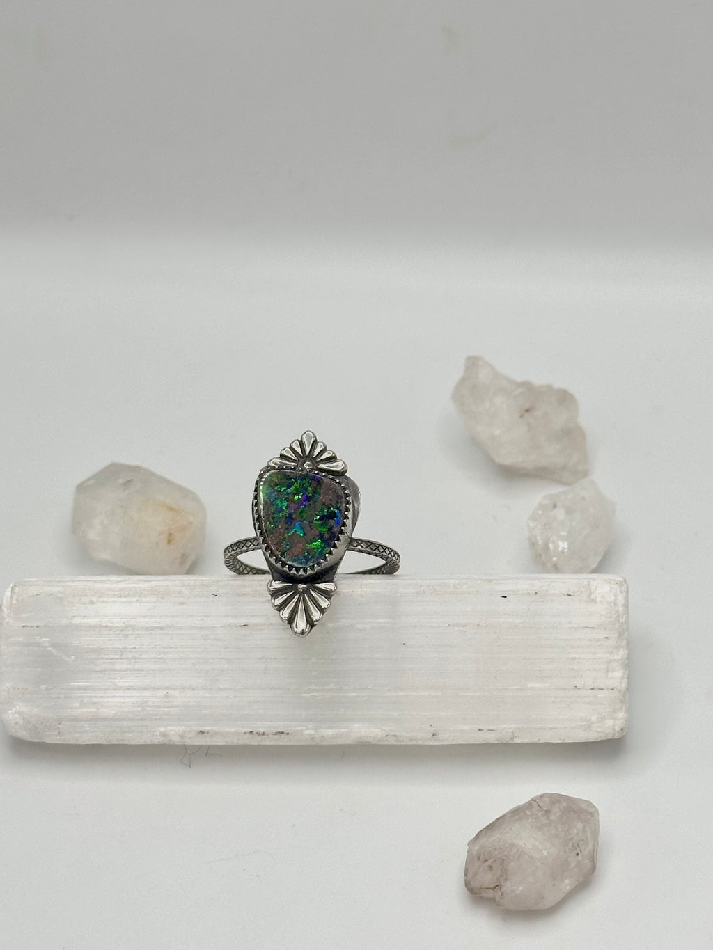 Australian Boulder Opal ring