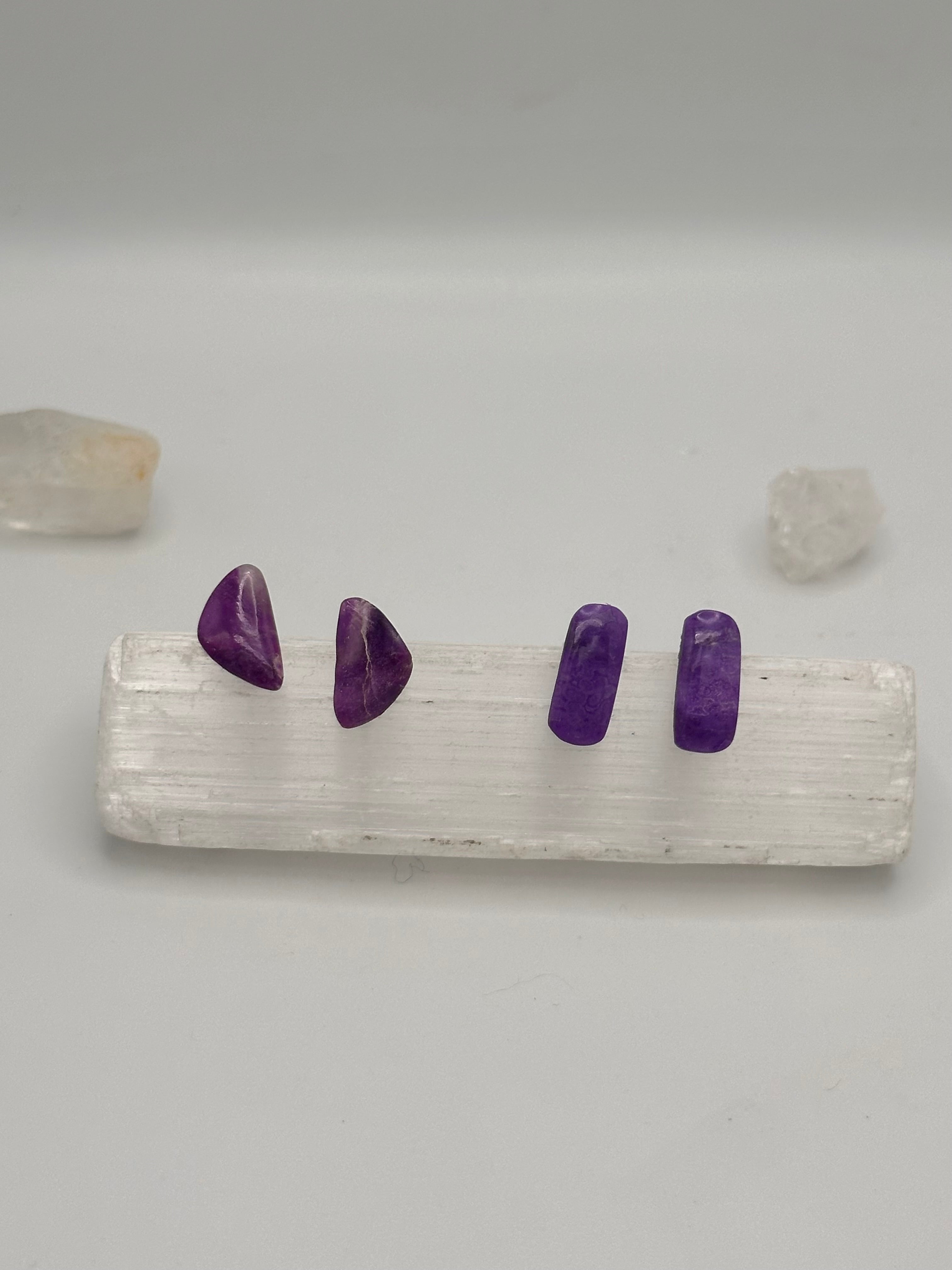 Sugilite purple studs