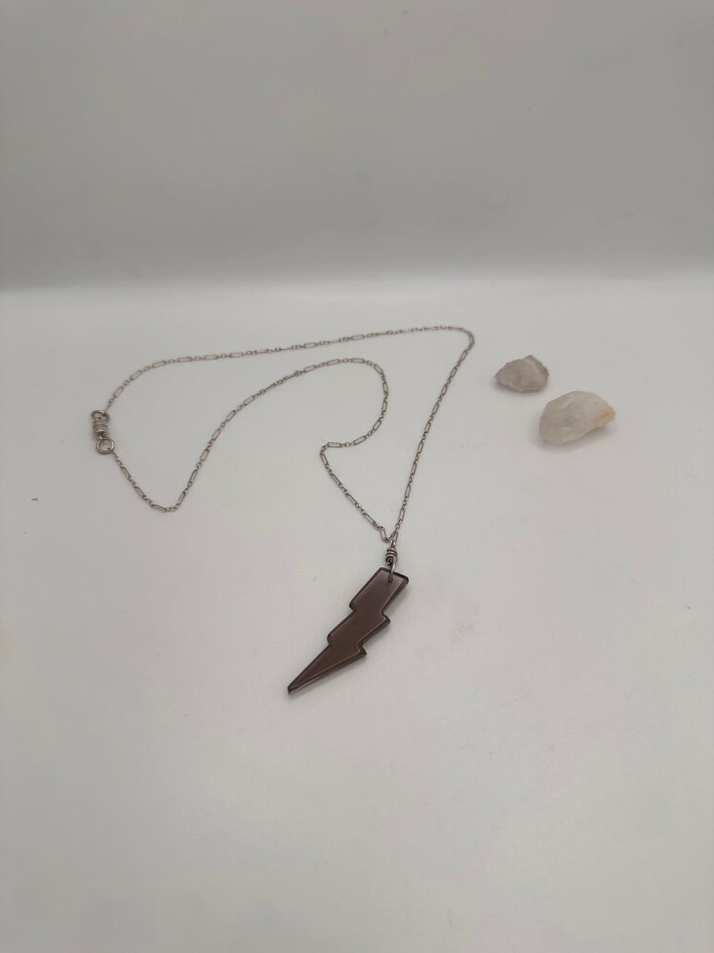 Smoky Quartz Lightning necklace