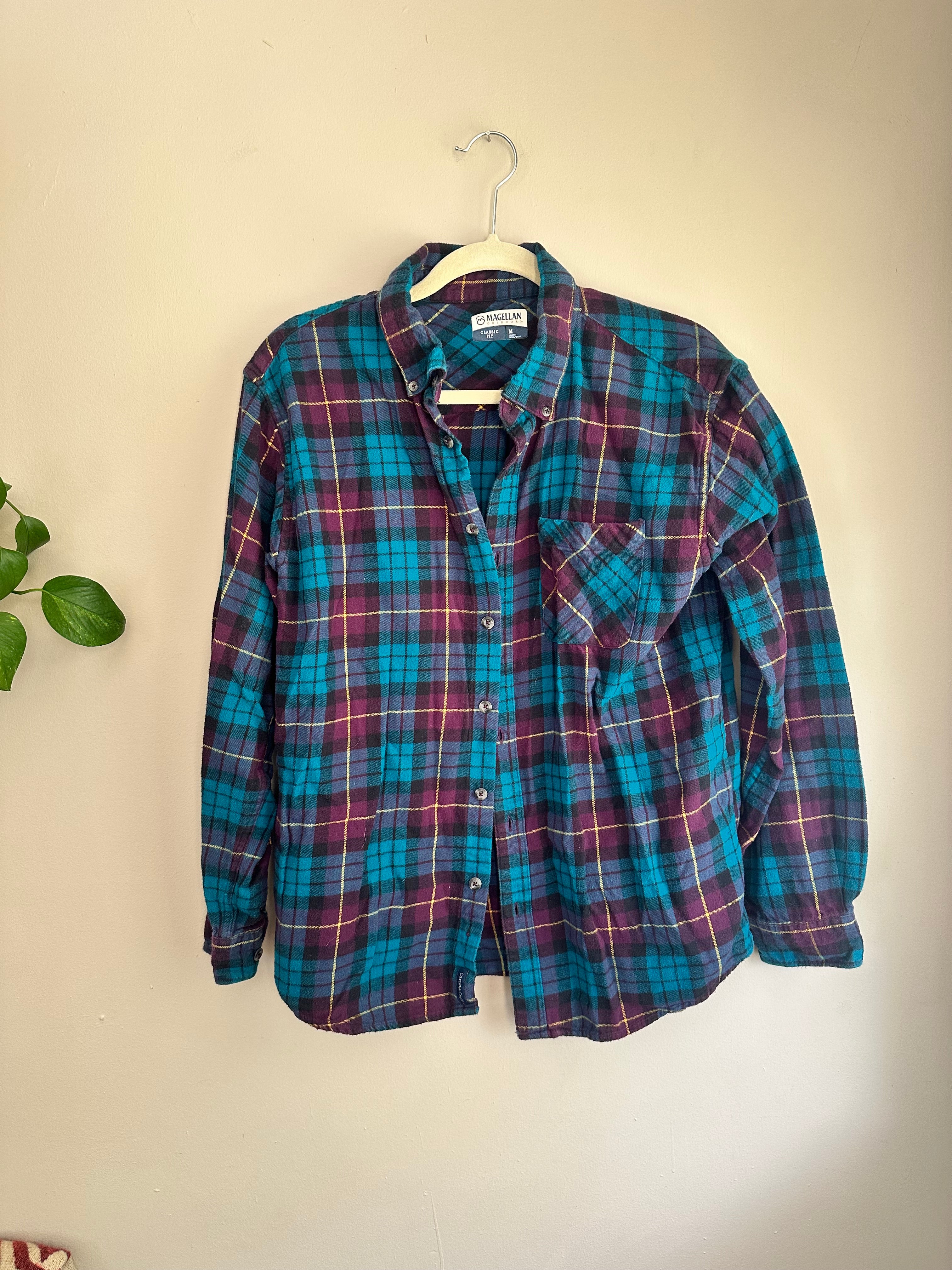 Purple + Blue Plaid Flannel