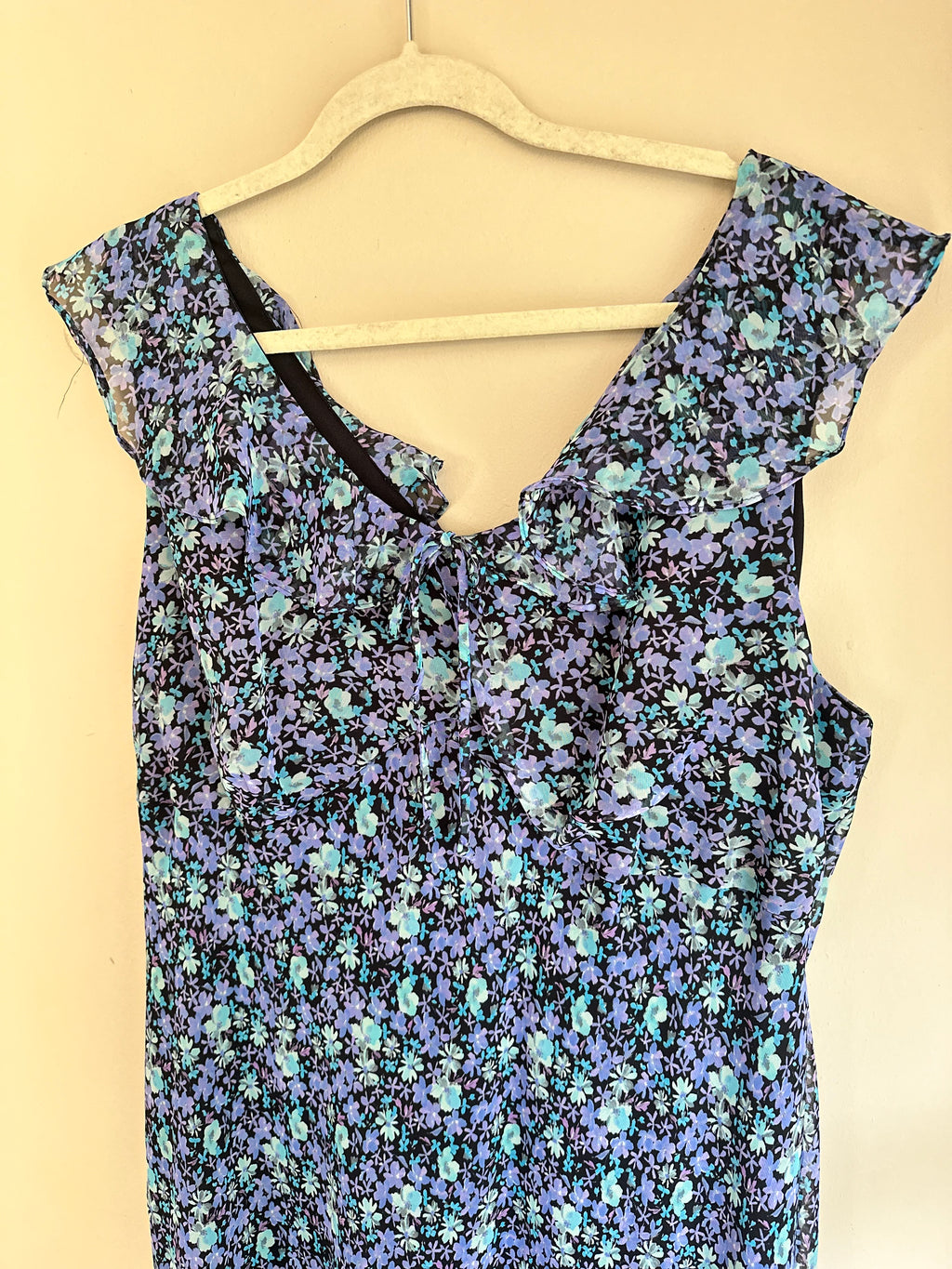 Blue + Purple 90s Floral Dress