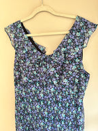 Blue + Purple 90s Floral Dress