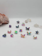 Glitter resin studs