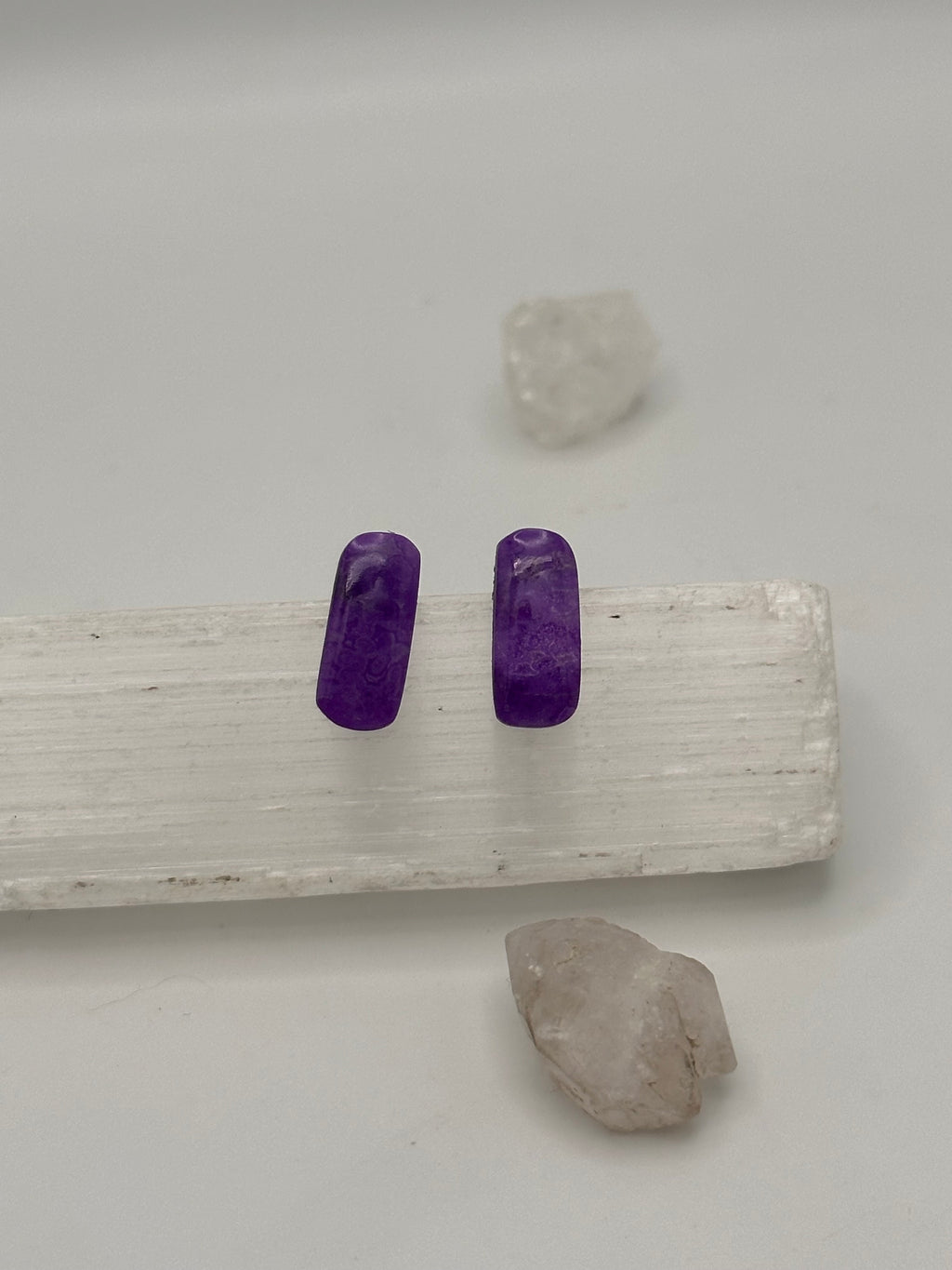 Sugilite purple studs
