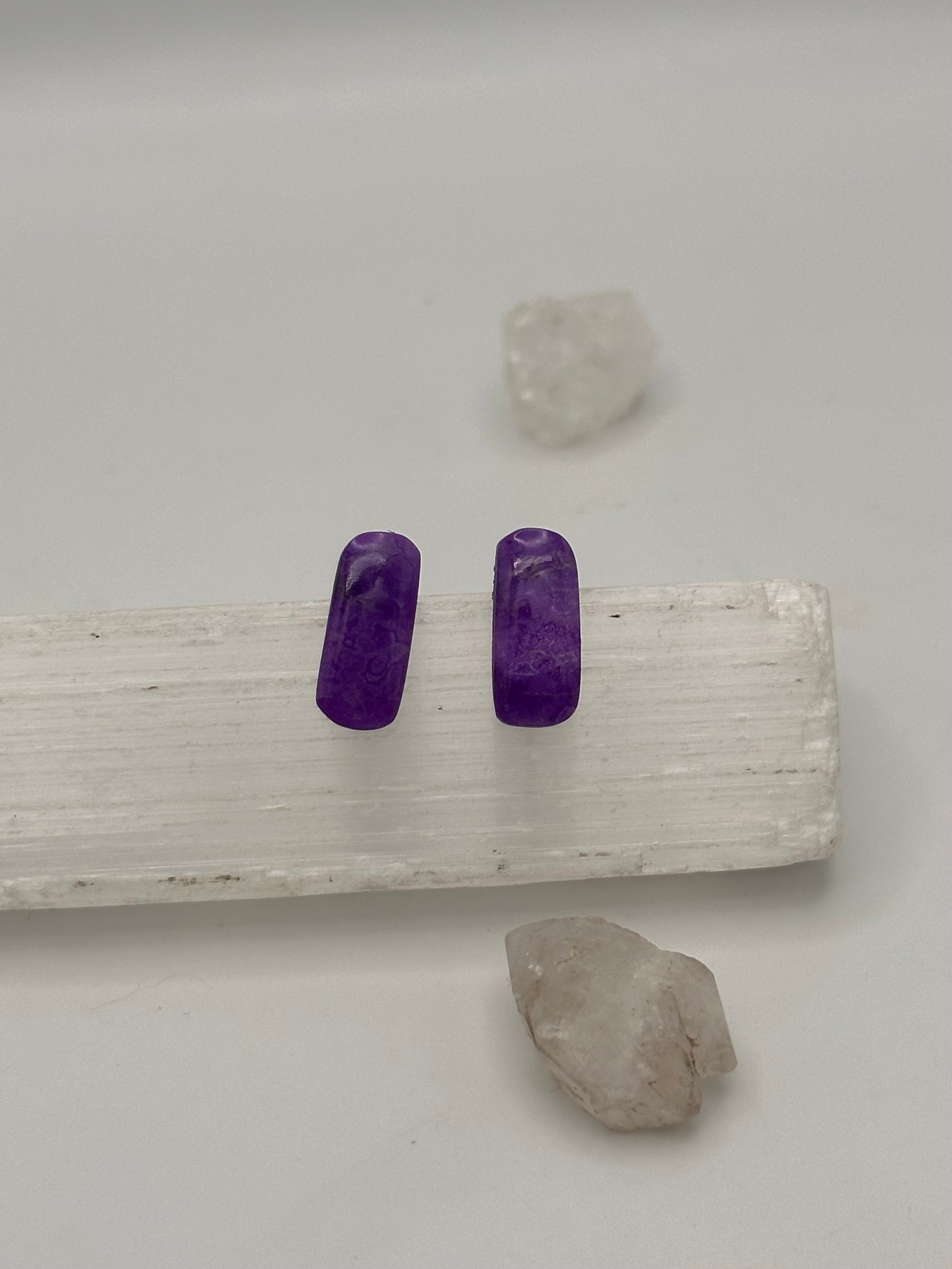 Sugilite purple studs