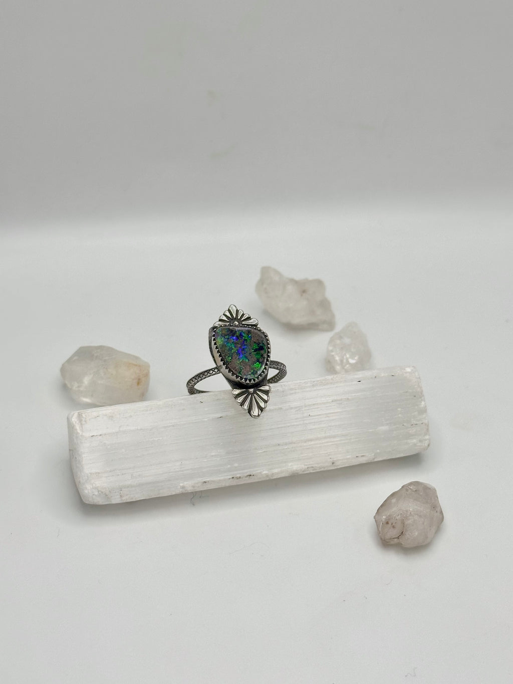 Australian Boulder Opal ring