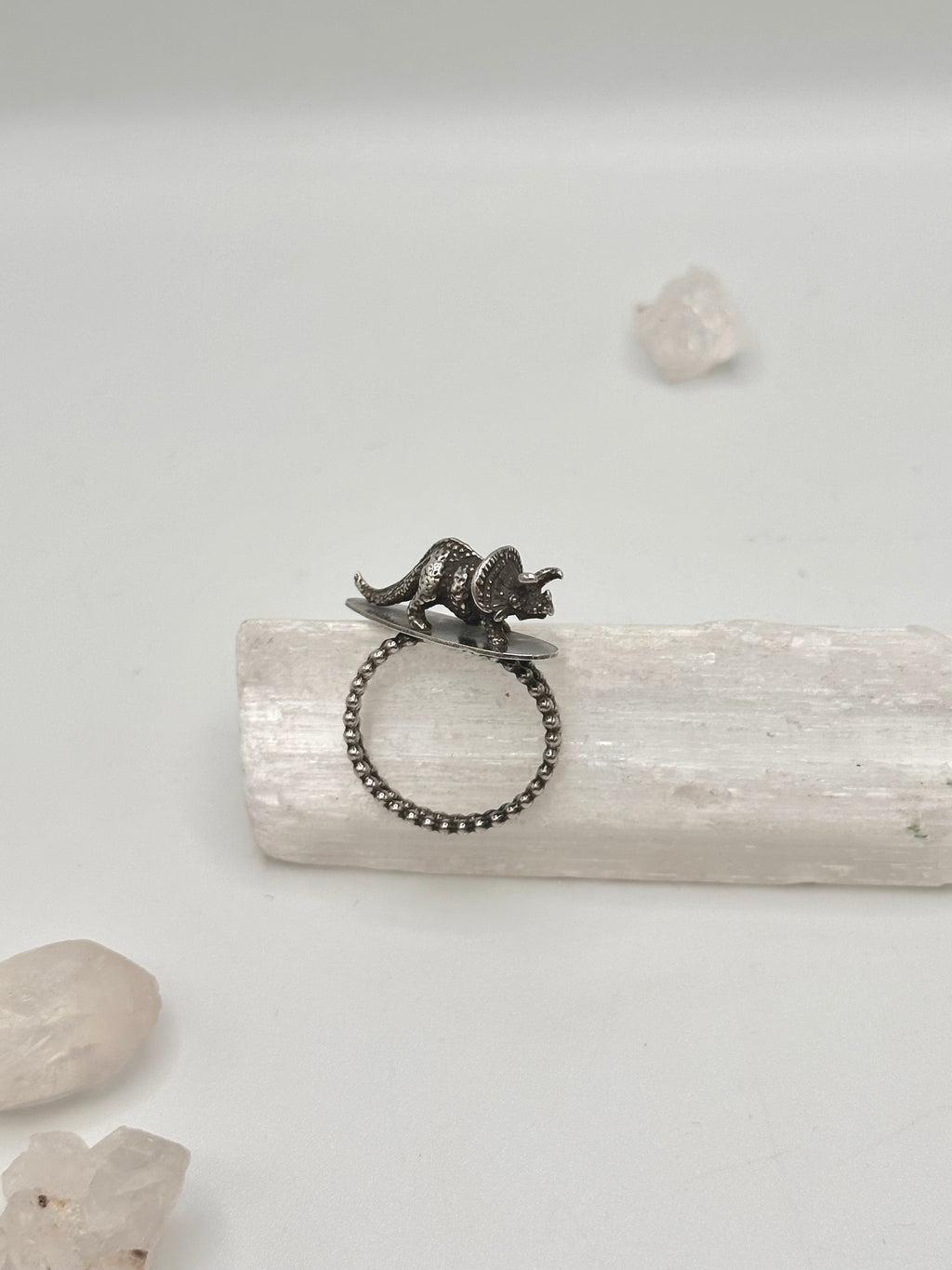 Sterling Triceratops ring
