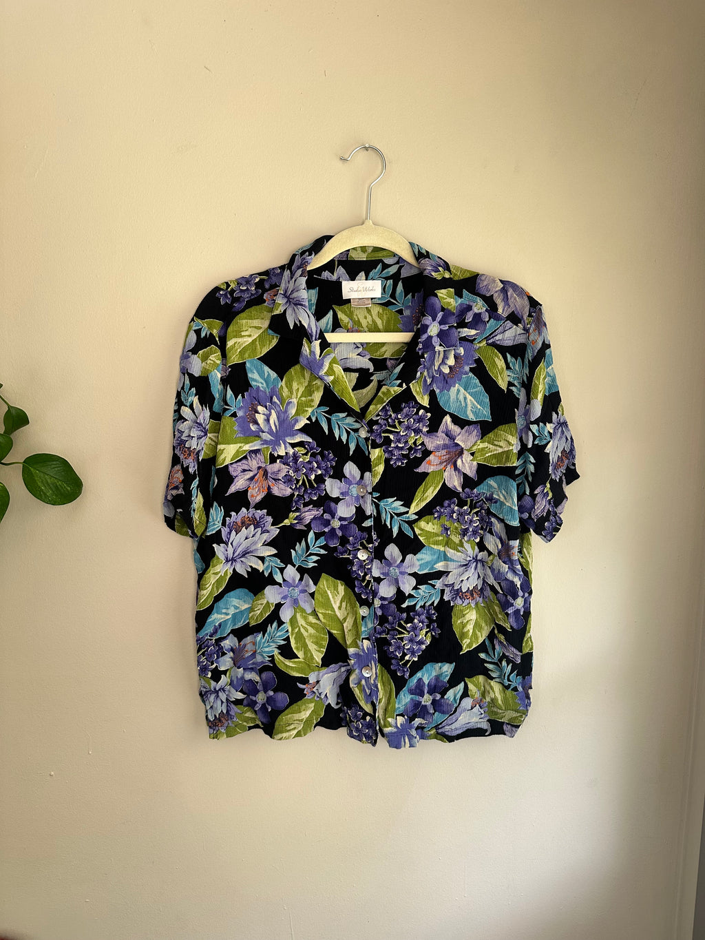 Vintage Sheer Floral + Shell Shirt