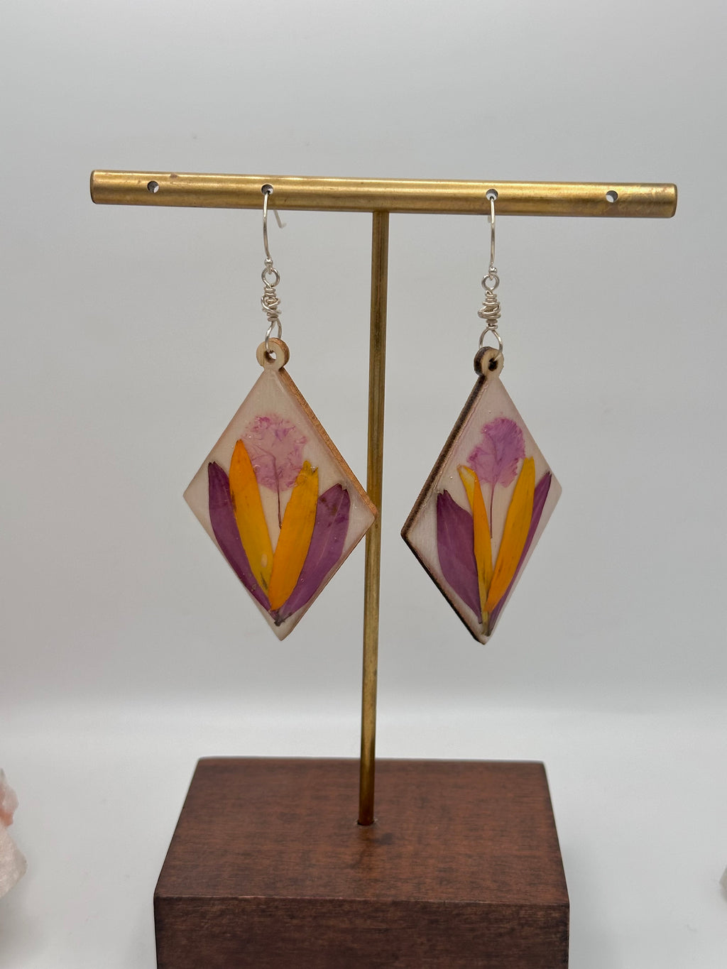 Natural Flowers in Resin earrings